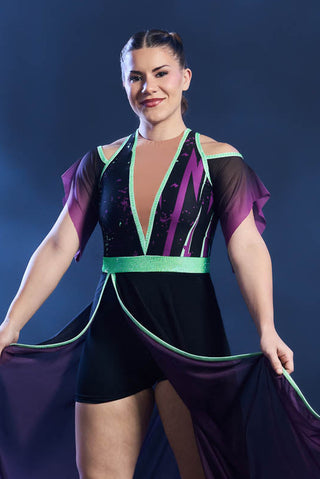 winter guard dresses Sequin Strong Color Guard Uniform