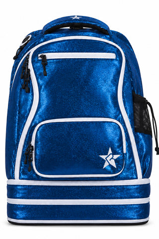 Faux Suede in Royal Blue Rebel Dream Bag Plus with White Zipper