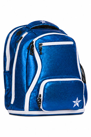 Faux Suede in Royal Blue Rebel Dream Bag Plus with White Zipper