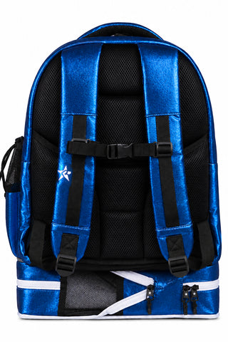 Faux Suede in Royal Blue Rebel Dream Bag Plus with White Zipper